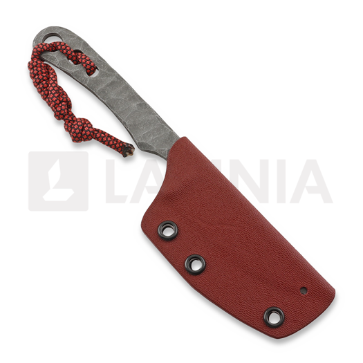 Piranha Knives Lich 칼, red kydex