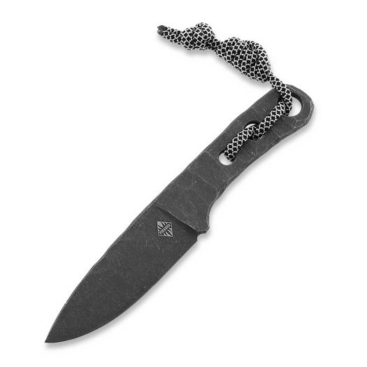 Piranha Knives Skeleton Necker peilis, black kydex