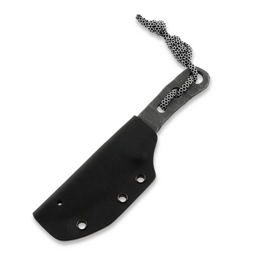 Piranha Knives Skeleton Necker kniv, black kydex