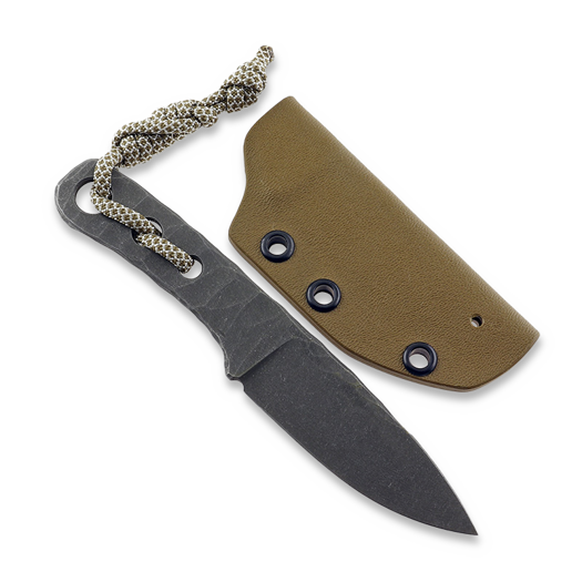 Piranha Knives Skeleton Necker 칼, coyote kydex