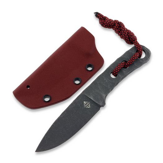 Cuțit Piranha Knives Skeleton Necker, red kydex