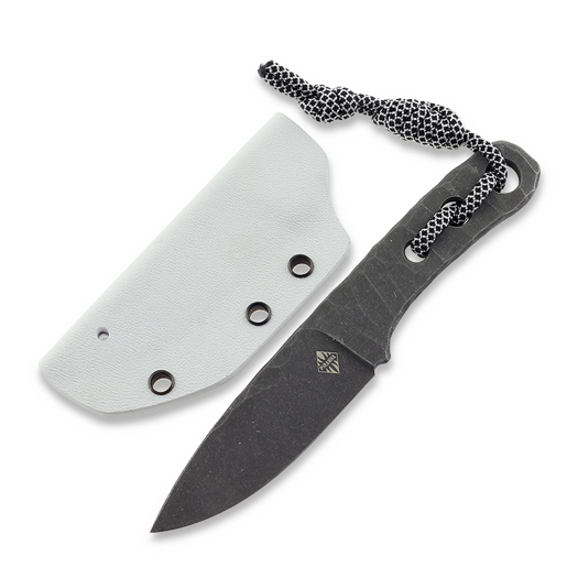 Piranha Knives Skeleton Necker kés, white kydex