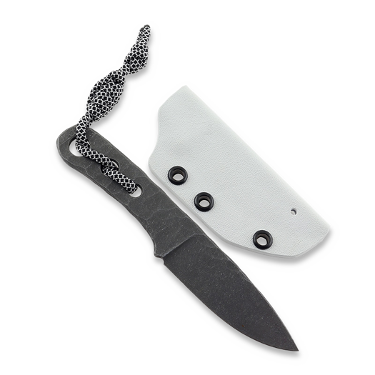 Coltello Piranha Knives Skeleton Necker, white kydex