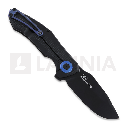 PMP Knives Alpha Smilodon Black/Blue kääntöveitsi
