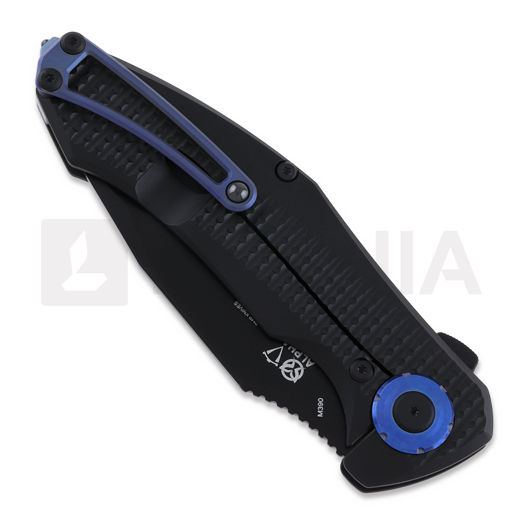 PMP Knives Alpha Smilodon Black/Blue sulankstomas peilis