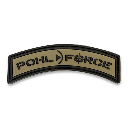 Nášivka Pohl Force 3D rubber patch, hnedá