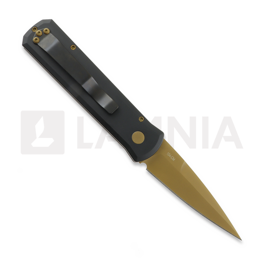 Navaja Pro-Tech Godson Tan PVD, negro 721-TAN