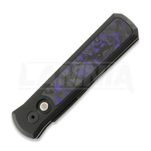 Pro-Tech Godson Violet CF Inlay DLC 20CV sulankstomas peilis 7214-VIOLETCF20CV