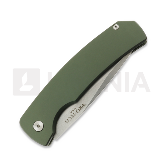 Pro-Tech MAGIC 2 sulankstomas peilis, Green Aluminum, Stonewash M2601-GREEN