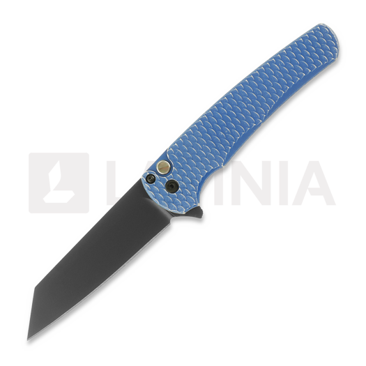Складной нож Pro-Tech Malibu, Blue Battleworn Dragon Scale Aluminum, DLC 5436-BWBLUELTD