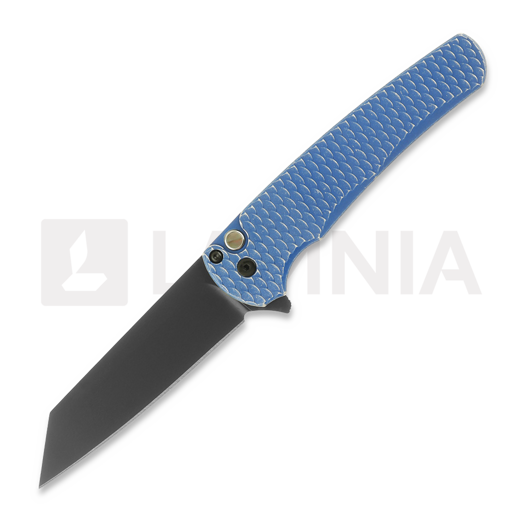 Zavírací nůž Pro-Tech Malibu, Blue Battleworn Dragon Scale Aluminum, DLC 5436-BWBLUELTD