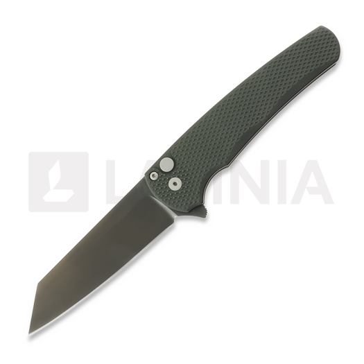 Couteau pliant Pro-Tech Malibu Smoky Grey DLC, Textured Green 5406-SGGREEN