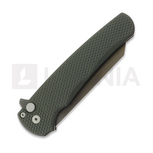 Coltello pieghevole Pro-Tech Malibu Smoky Grey DLC, Textured Green 5406-SGGREEN