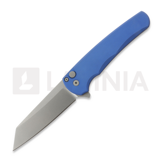 Pro-Tech Malibu Stonewashed Reverse Tanto 접이식 나이프, 파랑 5401-BLUE