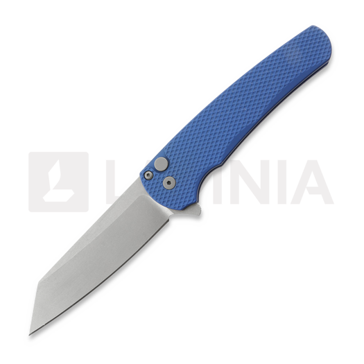 Pro-Tech Malibu Stonewashed Reverse Tanto 접이식 나이프, Textured, 파랑 5405-BLUE
