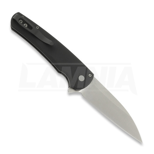 Pro-Tech Malibu Wharncliffe Magnacut sulankstomas peilis, juoda 5301