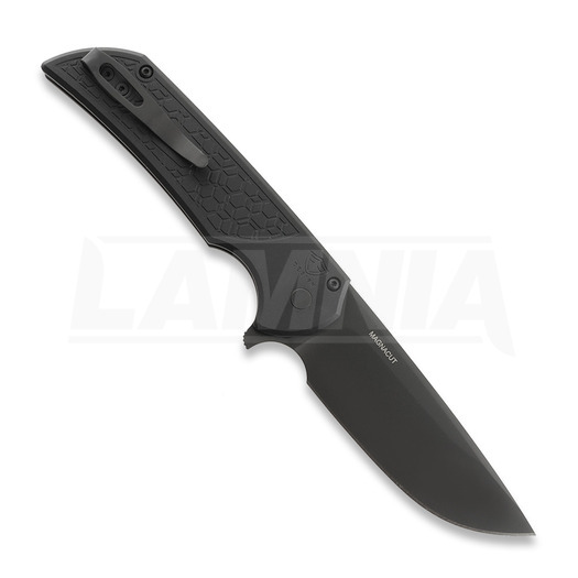 Pro-Tech Mordax DLC k&auml;&auml;nt&ouml;veitsi, Textured Aluminum, musta MX106-GRIDLOCK