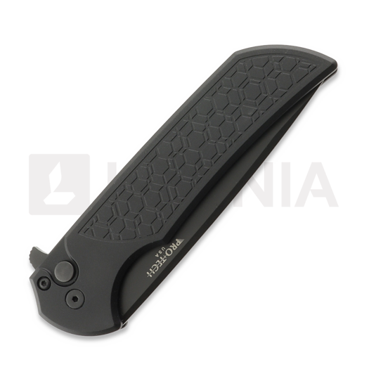 Pro-Tech Mordax DLC k&auml;&auml;nt&ouml;veitsi, Textured Aluminum, musta MX106-GRIDLOCK