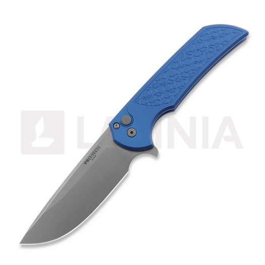 Coltello pieghevole Pro-Tech Mordax Stonewashed Magnacut Blue Gridlock Texture MX105-BLUEGRIDLOCK