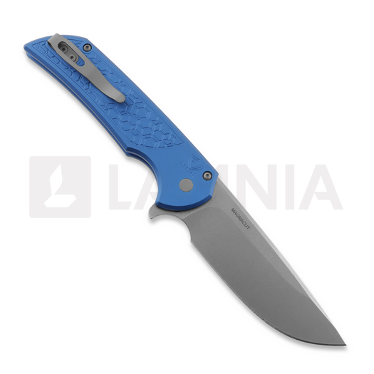 Coltello pieghevole Pro-Tech Mordax Stonewashed Magnacut Blue Gridlock Texture MX105-BLUEGRIDLOCK