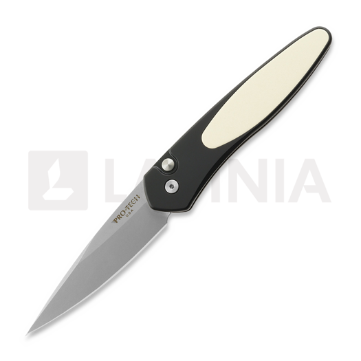 Couteau pliant Pro-Tech Newport Tuxedo, Black/Ivory, Stonewash 3451