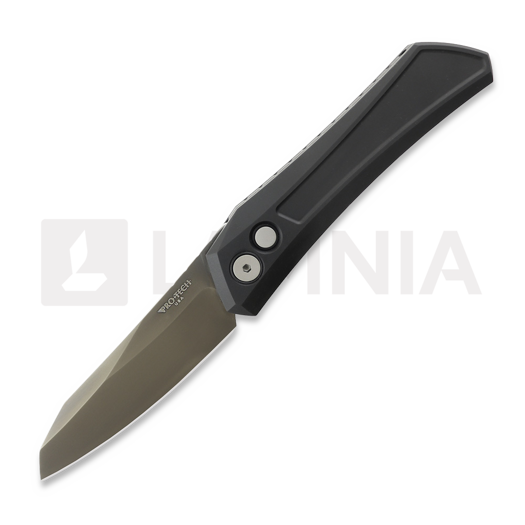 Pro-Tech Oligarch foldekniv, Black Aluminum, Smoky Grey DLC DS121