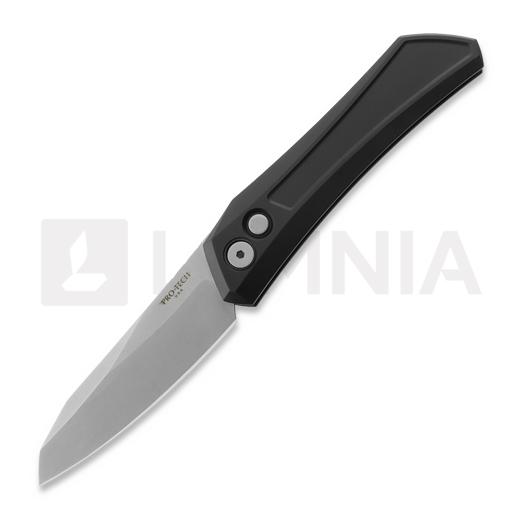 Pro-Tech Oligarch fällkniv, Black Aluminum, Stonewash DS101