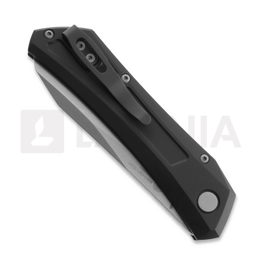 Pro-Tech Oligarch sulankstomas peilis, Black Aluminum, Stonewash DS101