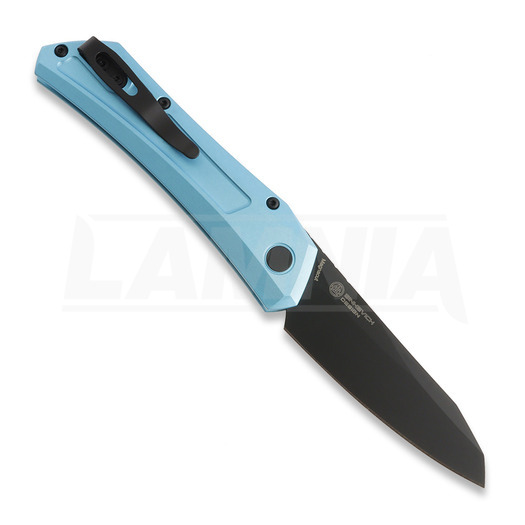 Coltello pieghevole Pro-Tech Oligarch, Blue Aluminum, DLC DS103TBLUE