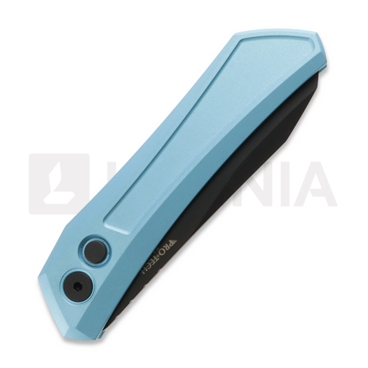 Pro-Tech Oligarch 折り畳みナイフ, Blue Aluminum, DLC DS103TBLUE