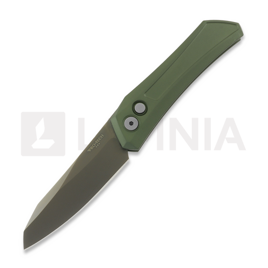 Pro-Tech Oligarch סכין מתקפלת, Green Aluminum, DLC DS121-GREEN
