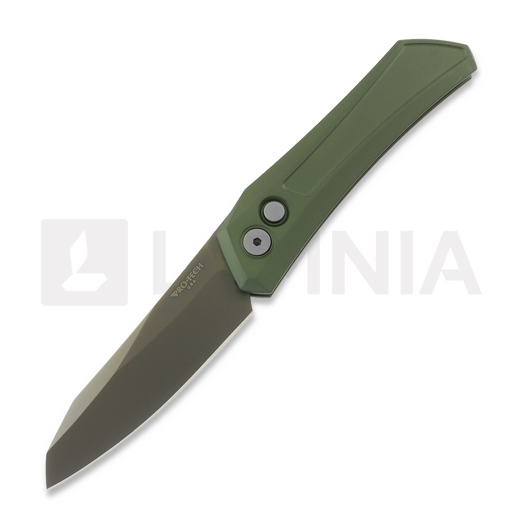 Navalha Pro-Tech Oligarch, Green Aluminum, DLC DS121-GREEN
