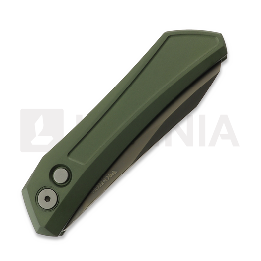 Pro-Tech Oligarch sulankstomas peilis, Green Aluminum, DLC DS121-GREEN