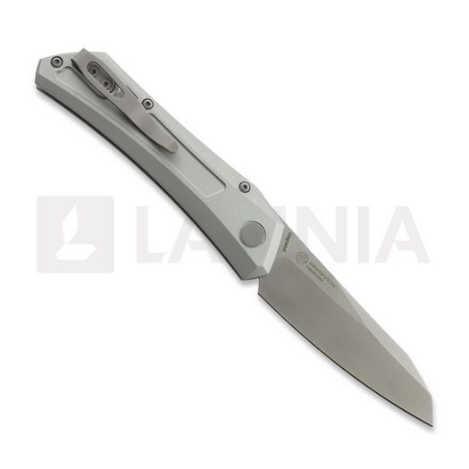 Pro-Tech Oligarch sulankstomas peilis, Grey Aluminum, Stonewash DS101-GREY