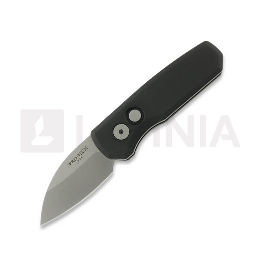 Pro-Tech Runt 5 折叠刀, Black Aluminum, Stonewash R5301