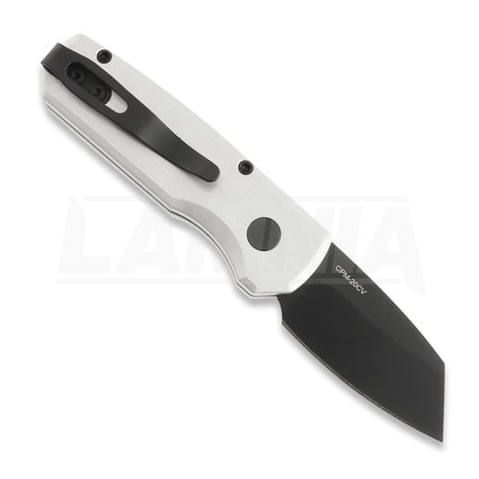 Pro-Tech Runt 5 DLC Reversed Tanto 折り畳みナイフ, silver R5203-SILVER