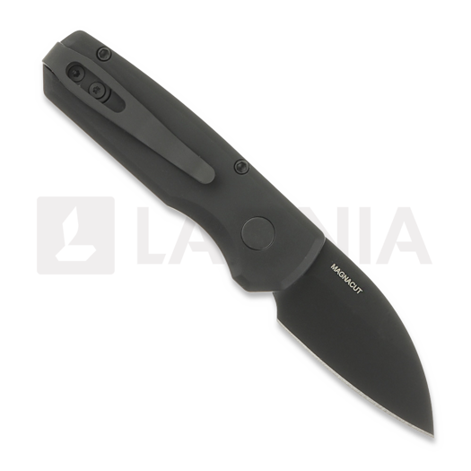 Pro-Tech Runt 5 DLC Wharncliffe 折り畳みナイフ, 黒 R5303