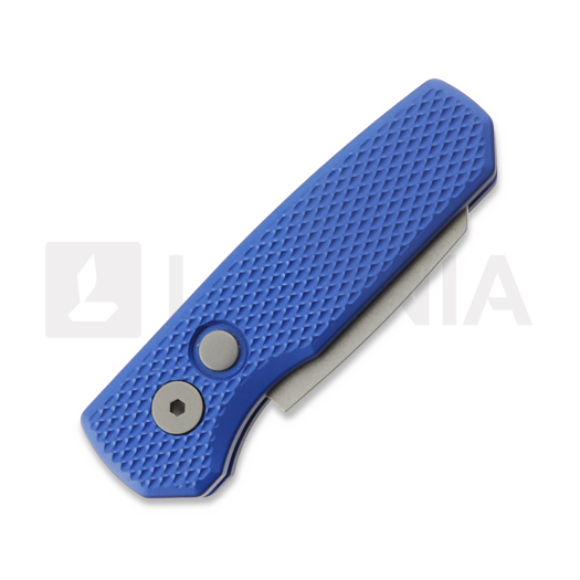 Pro-Tech Runt 5 Stonewashed Reverse Tanto összecsukható kés, Textured, kék R5205-BLUE