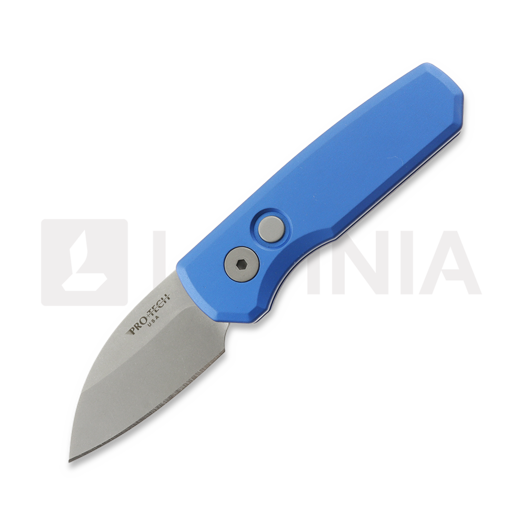 Pro-Tech Runt 5 Stonewashed Wharncliffe 접이식 나이프, 파랑 R5301-BLUE