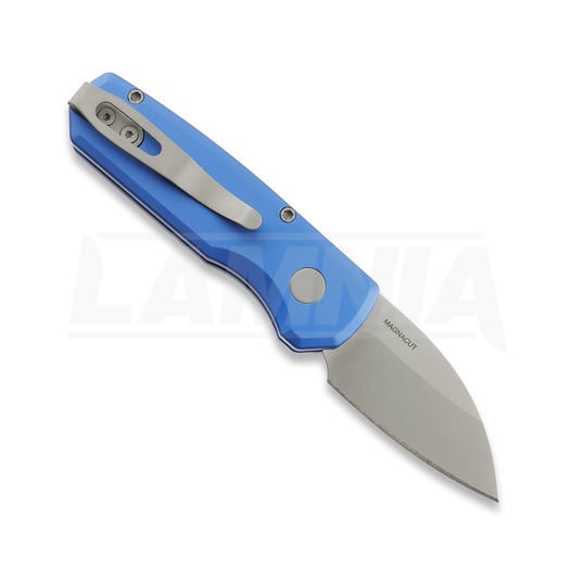 Pro-Tech Runt 5 Stonewashed Wharncliffe sulankstomas peilis, mėlyna R5301-BLUE