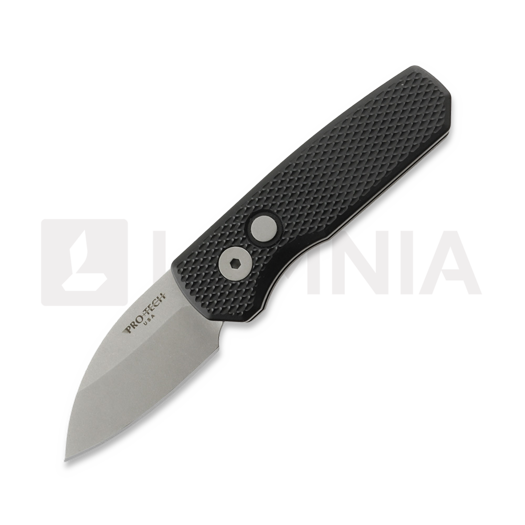 Skladací nôž Pro-Tech Runt 5 Stonewashed Wharncliffe, Textured, čierna R5305