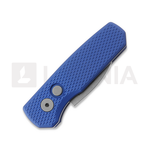 Pro-Tech Runt 5 sulankstomas peilis, Textured Blue Aluminum, Stonewash R5305-BLUE