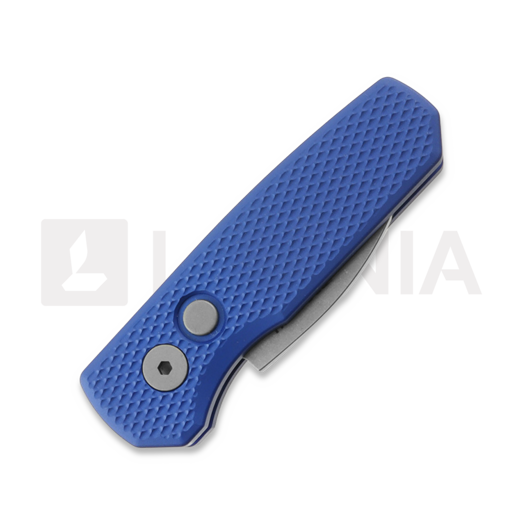 Pro-Tech Runt 5 sulankstomas peilis, Textured Blue Aluminum, Stonewash R5305-BLUE