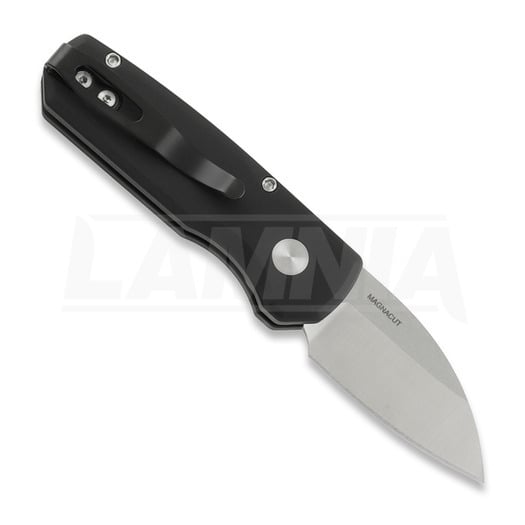 Pro-Tech Runt 5 Wharncliffe Magnacut 折り畳みナイフ, 黒 R5300-LTD