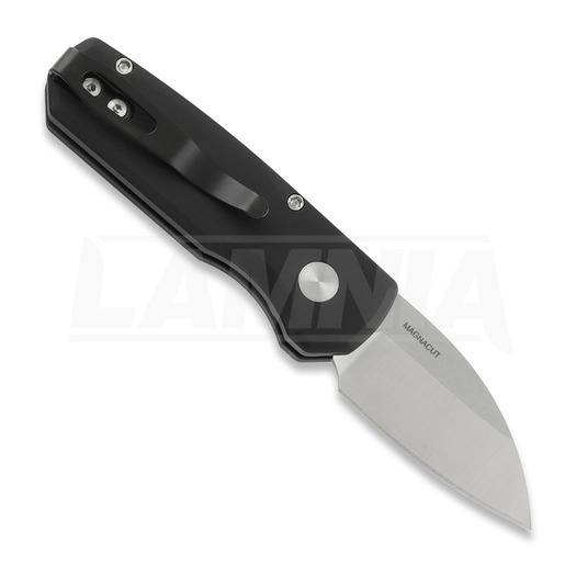 Coltello pieghevole Pro-Tech Runt 5 Wharncliffe Magnacut, nero R5300-LTD