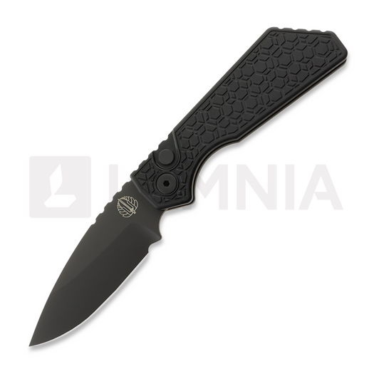 Pro-Tech Strider PT+ Auto folding knife, Black Gridlock, DLC PT207-GRIDLOCK