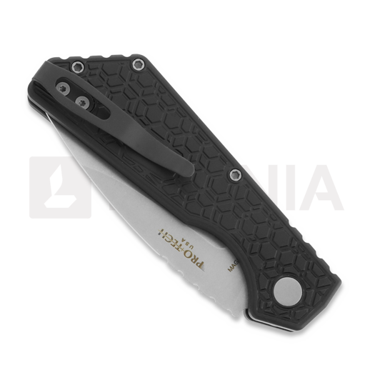 Pro-Tech Strider PT+ Auto sulankstomas peilis, Black Gridlock, Stonewash PT205-GRIDLOCK