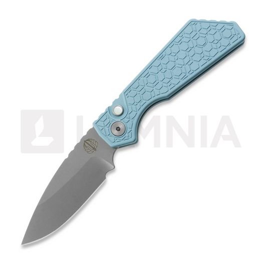 Pro-Tech Strider PT+ Auto LTD fällkniv, T.Blue Gridlock, Stonewash PT205-GRIDLOCK-LTD
