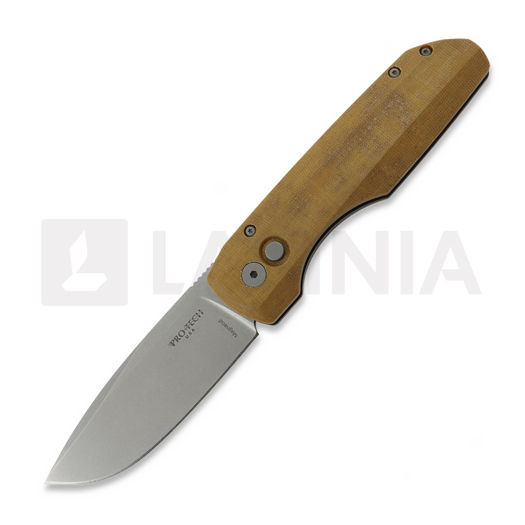 Nóż składany Pro-Tech Synapse Black Aluminum & Natural Micarta, Stonewash VERO1211-NATURALLINEN