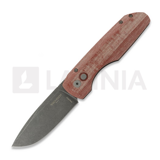 Pro-Tech Synapse Black Aluminum & Red Micarta סכין מתקפלת, Acid Washed VERO1211-AWREDLINEN
